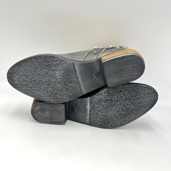 Chinese Laundry Womens Size 6 Black Distressed Austin Western Style Ankle Boots - Picture 9 of 15